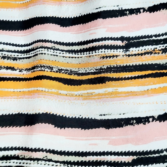 MASAI Denmark Woman's Blouse SZ Small Multicolor Stripe Boho Artsy 100% Viscose - Picture 5 of 10